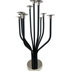 Candles & Candleholders|Godinger Radiant Tree 9 Light Black & Silver Candelabra