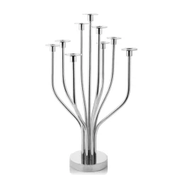 Candles & Candleholders|Godinger Radiant Tree 9 Light Stainless Candelabra