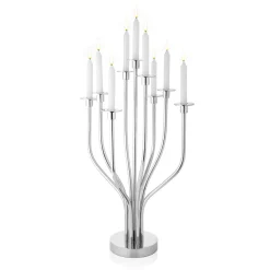 Candles & Candleholders|Godinger Radiant Tree 9 Light Stainless Candelabra