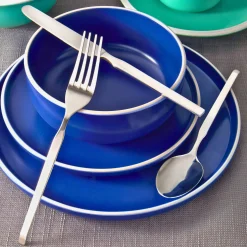 Flatware Sets|Godinger Ramp Mirrored 18/0 Stainless Steel 20 Piece Flatware Set, Service For 4