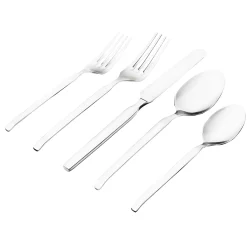 Flatware Sets|Godinger Ramp Satin 18/0 Stainless Steel 20 Piece Flatware Set, Service For 4
