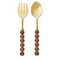 Salad Servers|Godinger Rathlin Caramel Salad Server Set