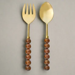 Salad Servers|Godinger Rathlin Caramel Salad Server Set