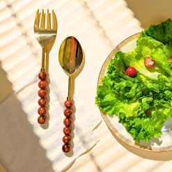 Salad Servers|Godinger Rathlin Caramel Salad Server Set