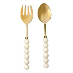 Salad Servers|Godinger Rathlin White Salad Server Set