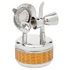 Barware Sets|Godinger Rattan Stainless Steel 5 Piece Bar Tools