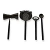 Barware Tools|Godinger Raven Matte Black 4 Piece Bar Tool Set
