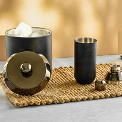 Ice Buckets|Godinger Raven Matte Black Double Walled Ice Bucket