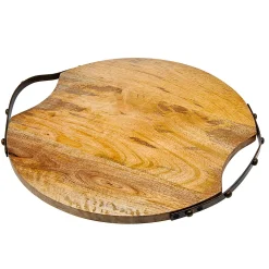 Serving Trays|Godinger Ridgewood Natural Large Serving Tray