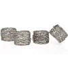 Napkin Rings|Godinger Round Mesh Napkin Ring Set