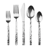 Flatware Sets|Godinger Rustic Mirrored 18/10 Stainless Steel 20 Piece Flatware Set, Service For 4