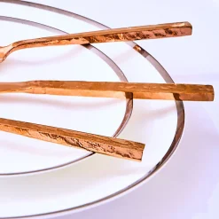 Flatware Sets|Godinger Rustic Mirrored Copper 18/10 Stainless Steel 20 Piece Flatware Set, Service For 4