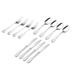 Flatware Sets|Godinger Salem Mirrored 18/0 Stainless Steel 12 Piece Flatware Set, Service For 4