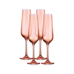 Wine & Champagne|Godinger Sheer Coral Flute, Set of 4