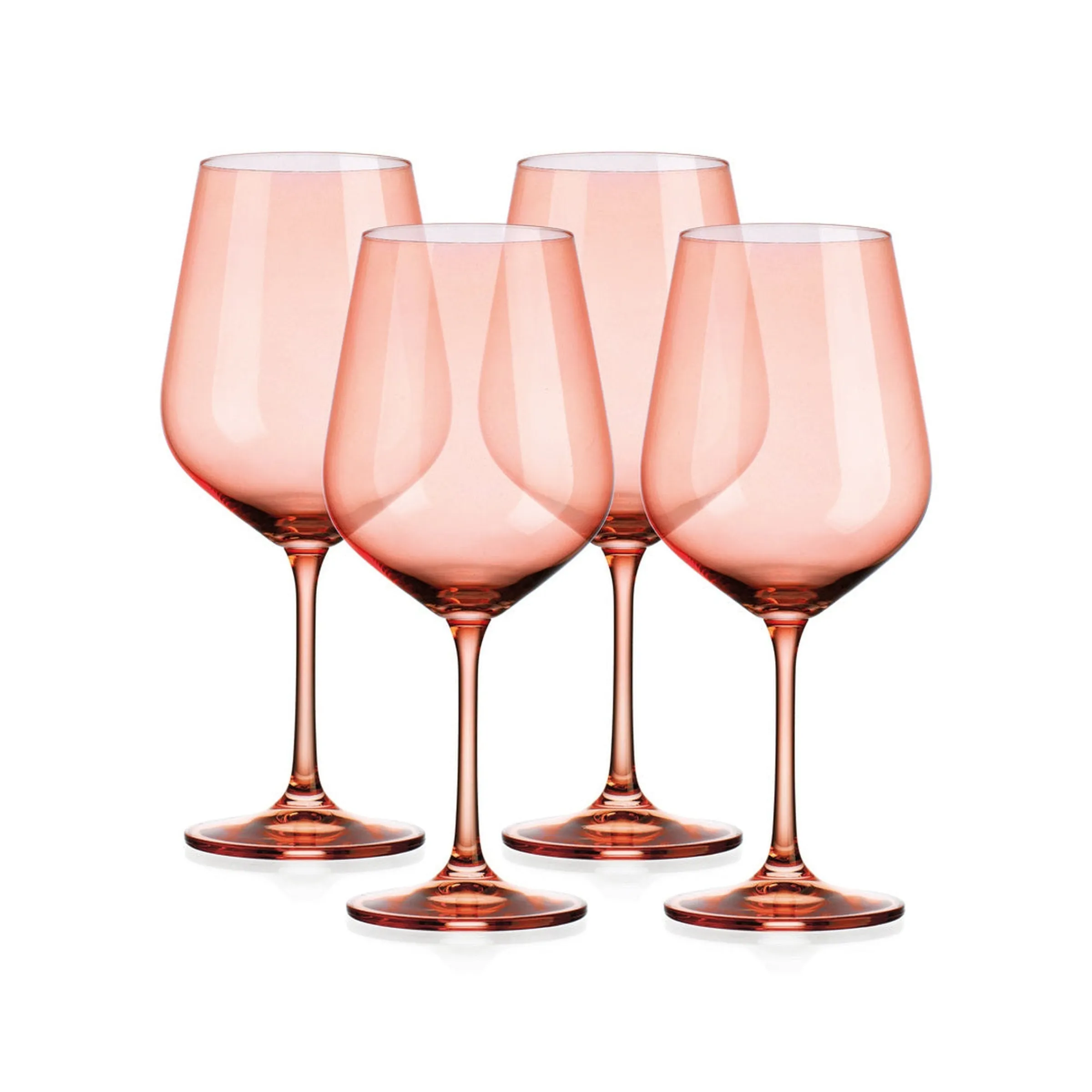 Wine & Champagne|Godinger Sheer Coral Red Wine Glass, Set of 4