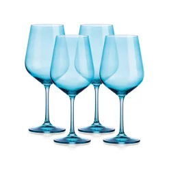 Wine & Champagne|Godinger Sheer Light Blue Red Wine Glass, Set of 4