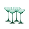 Martini & Coupes|Godinger Sheer Light Green Champagne Coupe, Set of 4