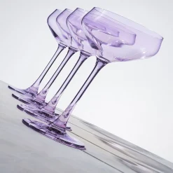 Martini & Coupes|Godinger Sheer Lilac Champagne Coupe, Set of 4