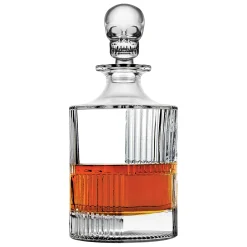Decanter & Decanter Sets|Godinger Skull 3 Piece Round Whiskey Decanter Set