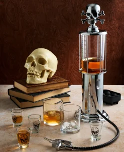Beverage Dispenser|Godinger Skull Gas Pump Liquor Dispenser