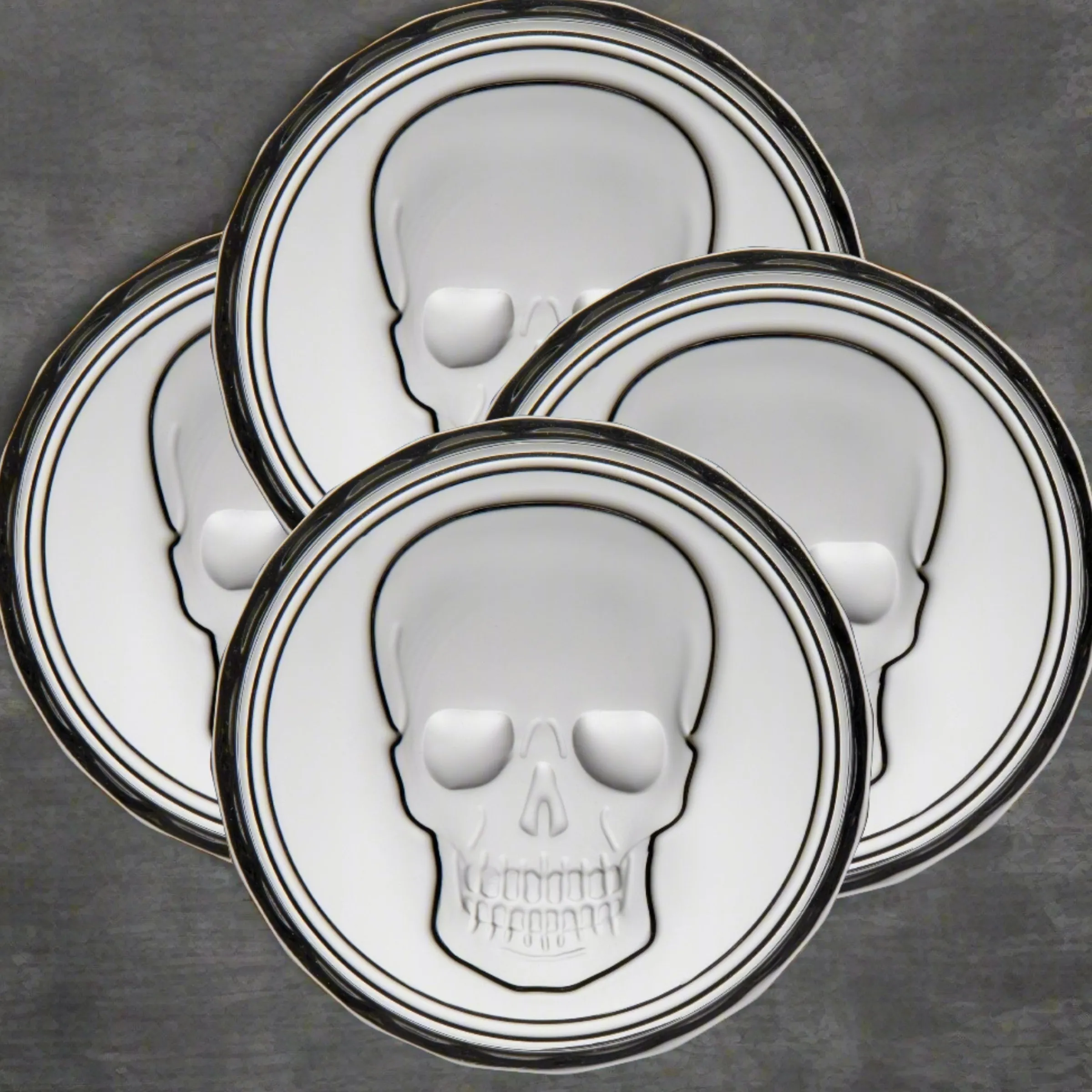 Coasters|Godinger Skull Stackable Coaster Set