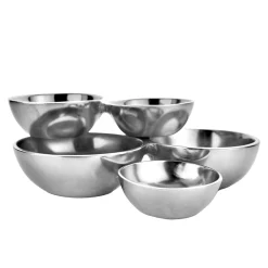 Serving Bowls|Godinger Small Cluster Bowl in Stainless