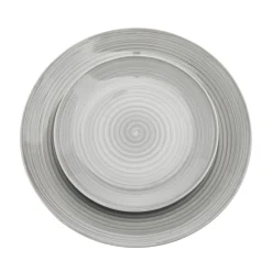 Everyday Dinnerware|Godinger Spiral Grey Porcelain 12 Piece Dinnerware Set, Service For 4