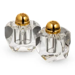 Salt & Pepper|Godinger Stockholm Gold Salt & Pepper Shaker Set