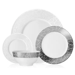 Fine Dinnerware|Godinger Summit New Bone China 16 Piece Dinnerware Set, Service for 4
