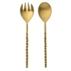 Salad Servers|Godinger Surge Matte Gold Salad Server Set
