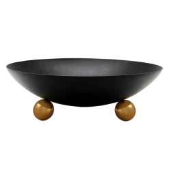Serving Bowls|Godinger Temari Black Footed Salad Bowl