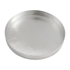 Serving Trays|Godinger Temari Hammered Silver Round Serving Tray
