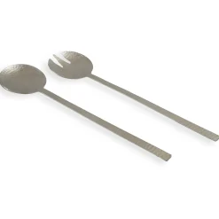 Salad Servers|Godinger Temari Hammered Silver Salad Server Set