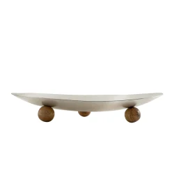 Serving Platters|Godinger Temari Hammered Silver Small Footed Oval Platter