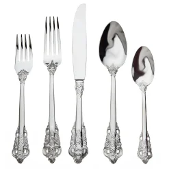 Flatware Sets|Godinger 20th Century Baroque 18/10 Stainless Steel 20 Piece Flatware Set, Service For 4
