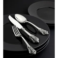 Flatware Sets|Godinger 20th Century Baroque 18/10 Stainless Steel 20 Piece Flatware Set, Service For 4