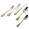 Flatware Sets|Godinger 20th Century Baroque Accented 24kt Gold Plated 18/10 Stainless Steel 20 Piece Flatware Set, Service For 4