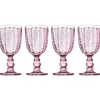 Wine & Champagne|Godinger Twill Pink Goblet, Set of 4