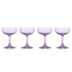 Martini & Coupes|Godinger Veneto Amethyst Champagne Coupe, Set of 4