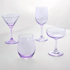 Martini & Coupes|Godinger Veneto Amethyst Martini, Set of 4