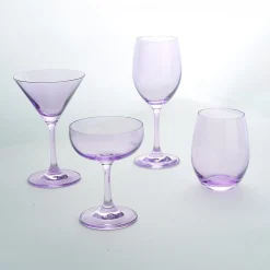 Wine & Champagne|Godinger Veneto Amethyst White Wine Glass, Set of 4