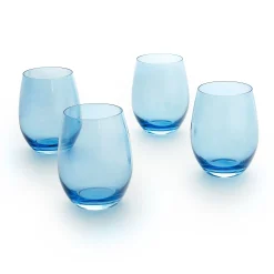 Stemless|Godinger Veneto Frost Stemless Wine Glass, Set of 4