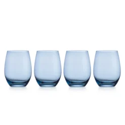 Stemless|Godinger Veneto Frost Stemless Wine Glass, Set of 4