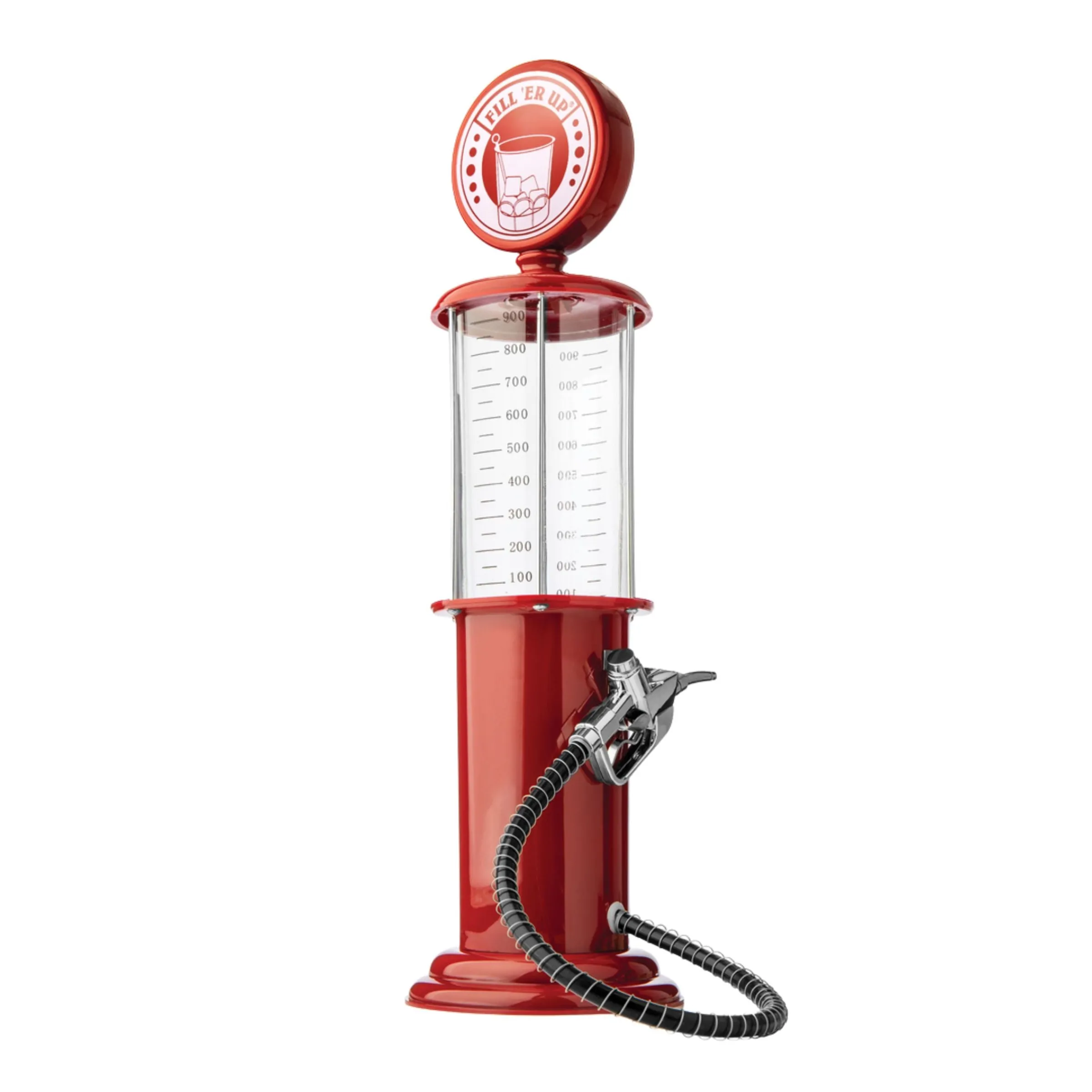 Beverage Dispenser|Godinger Vintage Red Gas Pump Beverage Dispenser