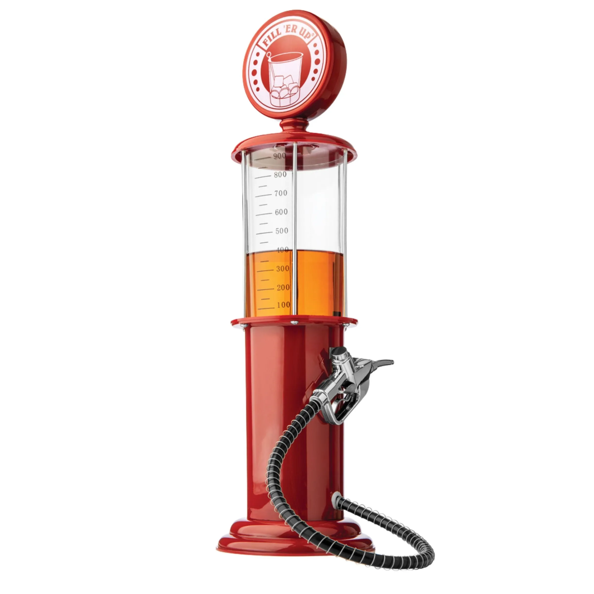 Beverage Dispenser|Godinger Vintage Red Gas Pump Beverage Dispenser