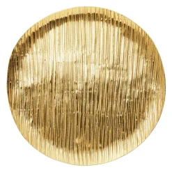 Boxes|Decorative Trays|Godinger Wadi Gold Textured Round Tray