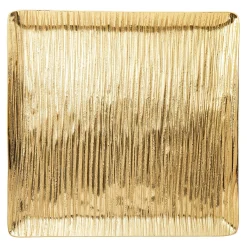 Boxes|Decorative Trays|Godinger Wadi Gold Textured Square Tray