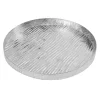 Boxes|Decorative Trays|Godinger Wadi Silver Textured Round Tray