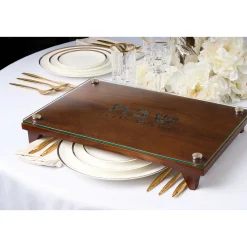 Challah Boards|Godinger Walnut Raised Challah Board