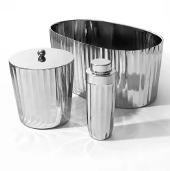 Ice Buckets|Godinger Waves Stainless Steel Ice Bucket